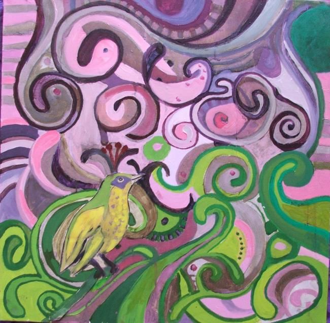 Painting titled "Spring" by Purple Dragonfly, Original Artwork