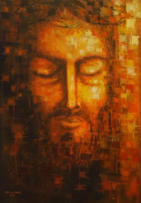 Painting titled "Christ: The Last Co…" by Adel Al-Abbasi, Original Artwork, Oil