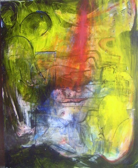 Peinture intitulée "Fuligineuse pensée" par Bruno Briatte, Œuvre d'art originale, Huile