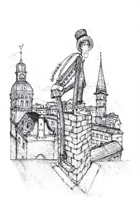 Drawing titled ""трубочист"" by Olga Zuravlova, Original Artwork