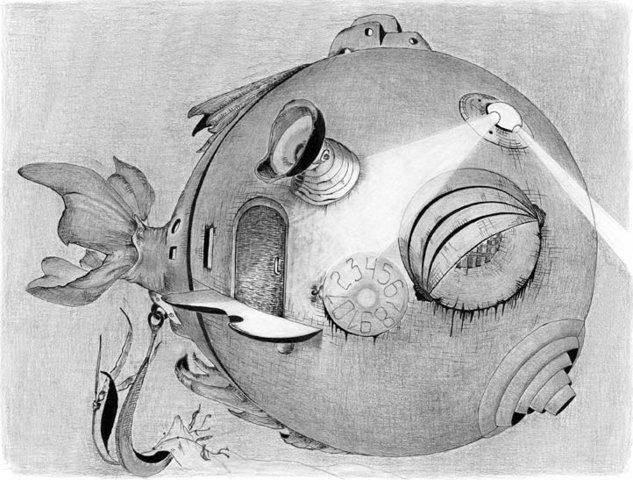 Drawing titled ""рыба"" by Olga Zuravlova, Original Artwork