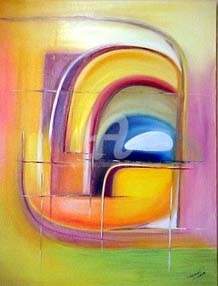 Signature 绘画, 35.4x31.5 in