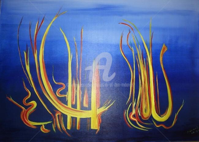 Flamme 绘画, 27.6x39.4 in