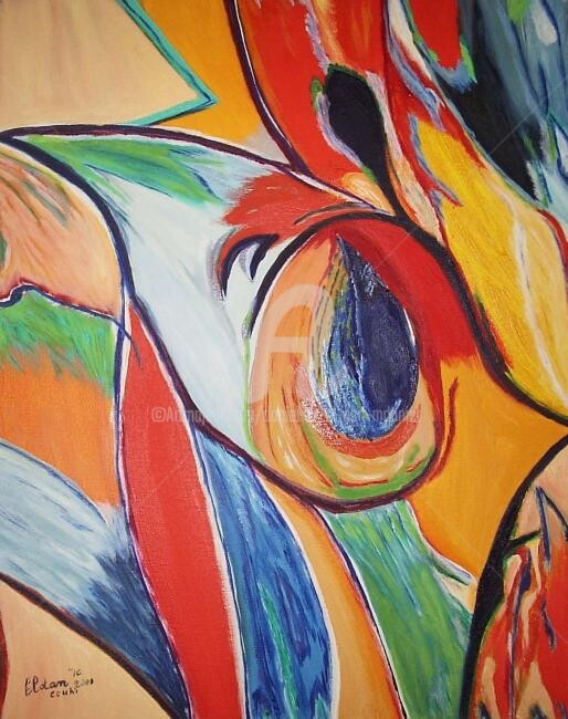 Les Perroquets 绘画, 19.7x15.8 in