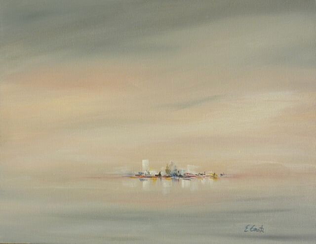 Pintura titulada "Le Rose du Gris" por Elisa Cook Benbassat Bassat, Obra de arte original, Otro