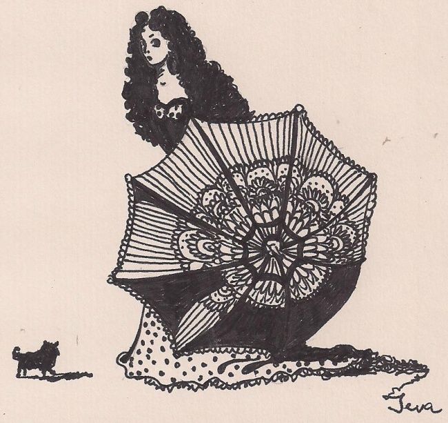 Drawing titled "umbrella" by Jevamk, Original Artwork