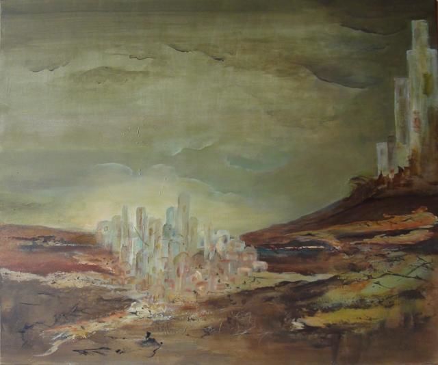 Peinture intitulée "Le peuple souterrain" par Marie-Sylvie Riviere, Œuvre d'art originale