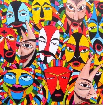 Pintura intitulada "CARETOS" por Mário Fresco, Obras de arte originais, Óleo