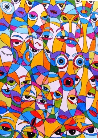 Pintura intitulada "FUNDIDOS" por Mário Fresco, Obras de arte originais, Óleo