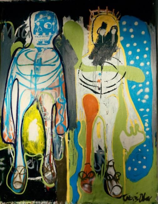 Painting titled "It is getting harde…" by Georg Óskar, Original Artwork