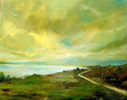 Peinture intitulée "A la compagne" par Catherine Suchocka, Œuvre d'art originale