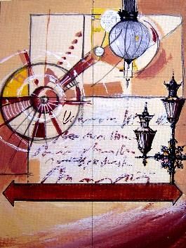 Dessin intitulée "Toile N°2 : "Histor…" par Catherine Suchocka, Œuvre d'art originale