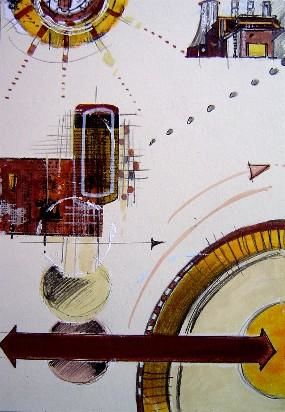 Dessin intitulée "Toile N° 4 : "Histo…" par Catherine Suchocka, Œuvre d'art originale