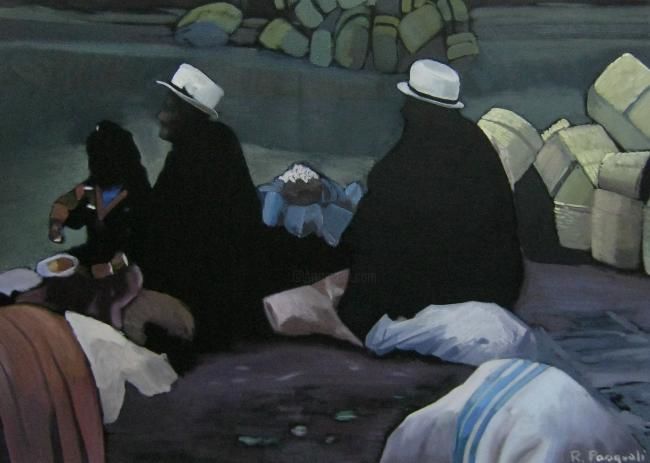 Painting titled "AL MERCATO" by Raffaella Pasquali, Original Artwork