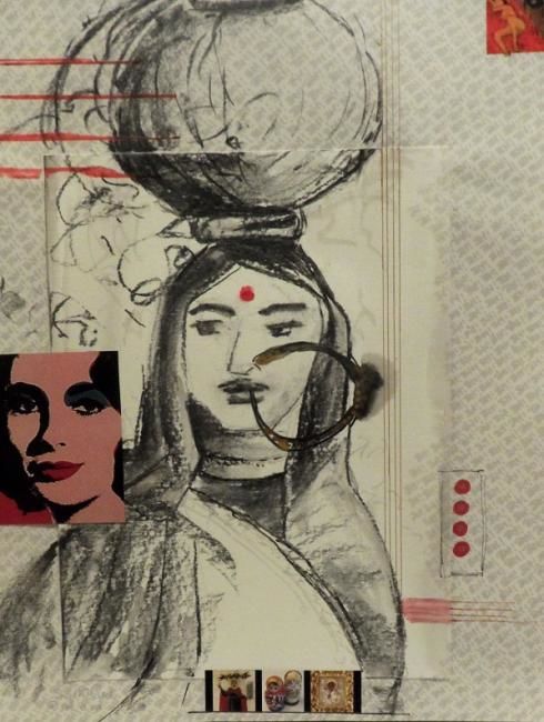 Collages intitulée "Ma!" par Shejuti Taleb, Œuvre d'art originale