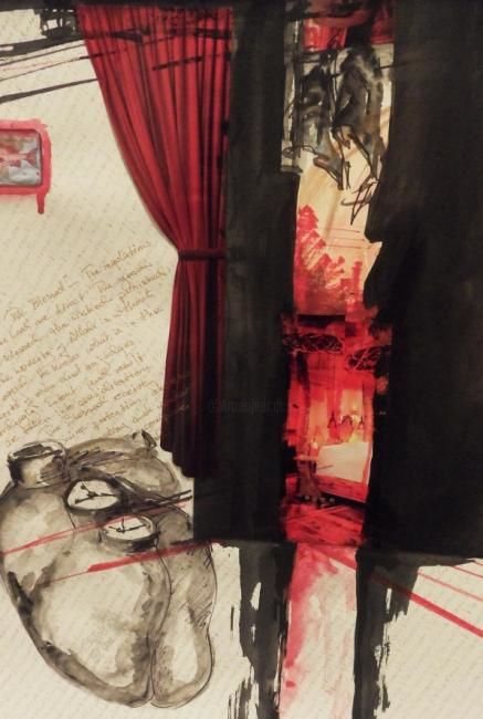 Collages intitulée "Maharram" par Shejuti Taleb, Œuvre d'art originale