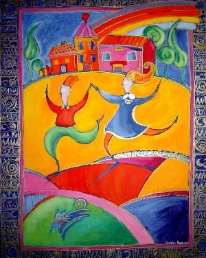 Painting titled "Ensemble" by Catherine Suchocka, Original Artwork