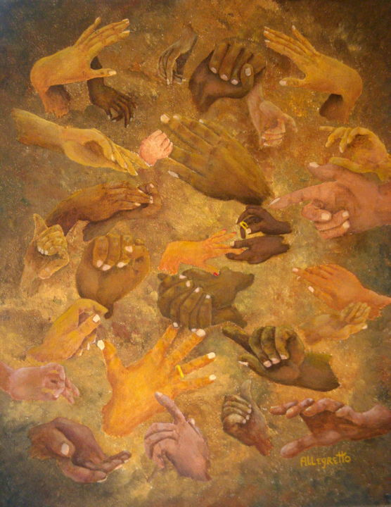 CITIZENS OF EARTH 绘画, 20x16 in