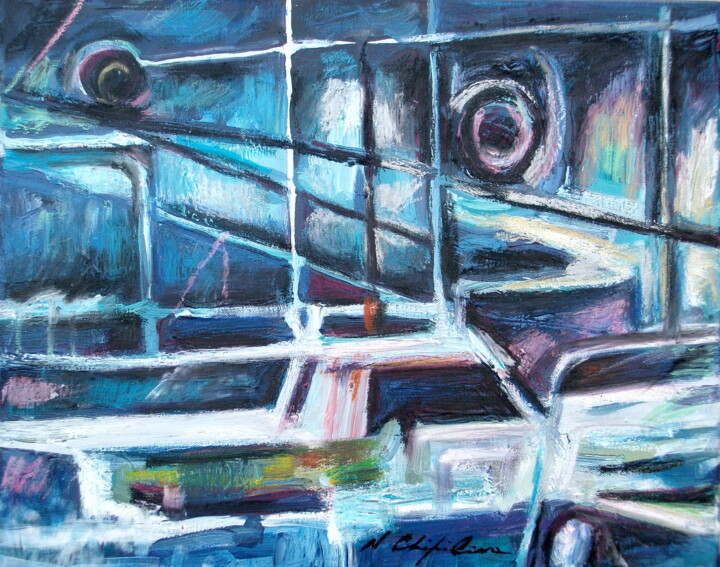 Port bleu de Saint-Raphael 3 绘画, 15.8x19.7 in