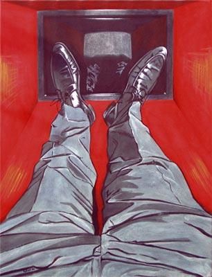 Pittura intitolato "Riaccendilo! - Turn…" da Sandro Taliani, Opera d'arte originale