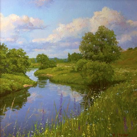 Peinture intitulée "L'été" par Lëvin Art, Œuvre d'art originale