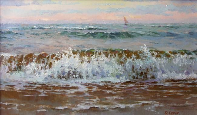 Peinture intitulée "Sur le Bassin d'Arc…" par Lëvin Art, Œuvre d'art originale, Huile