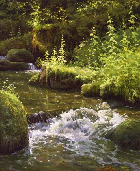 Peinture intitulée "Eden. Müllerthal." par Lëvin Art, Œuvre d'art originale