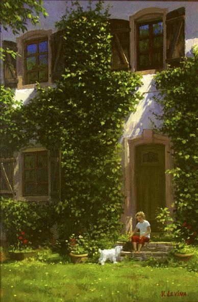 Peinture intitulée "Les amis. Lellingen." par Lëvin Art, Œuvre d'art originale