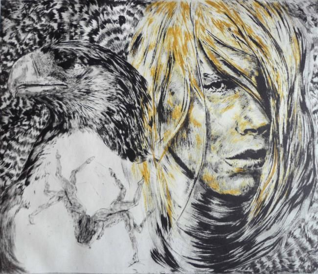 Mood flight of the eagle #artistsupportpledge 印花与版画, 10.2x12.6 in