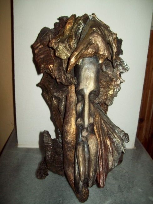 Sculpture titled "IL SANTO" by Mariana Aleksandrova, Original Artwork, Wood