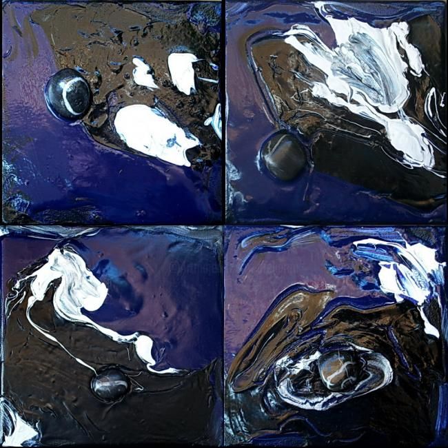 Painting titled "Ab ovo quadriptyque…" by Nathalia Chipilova, Original Artwork, Oil