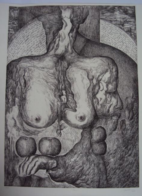 Drawing titled "Eva" by Toni Guerra, Original Artwork