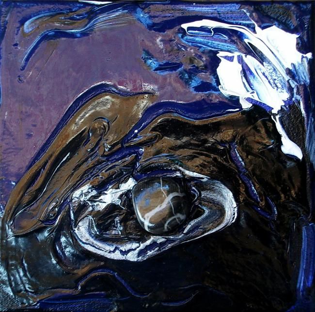 Painting titled "Ab ovo 8" by Nathalia Chipilova, Original Artwork, Oil