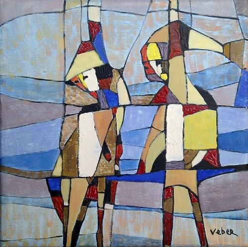 Dance with me 绘画, 7.9x7.9 in
