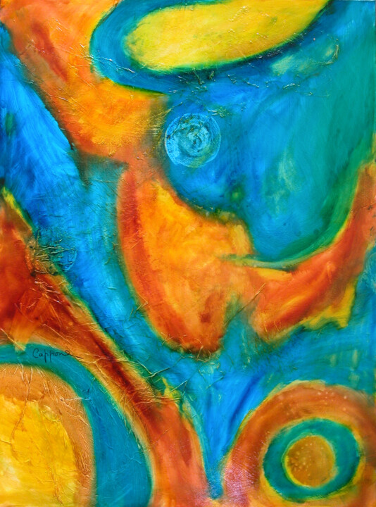Oh Le Gros Nez Orange - Oh the Thick Orange Nose 绘画, 51.2x38.2 in
