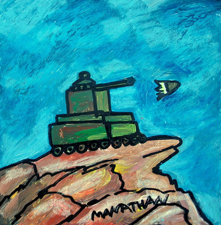 Tank 图画, 7.5x7.5 in