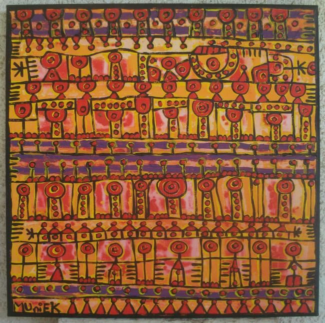 Schilderij getiteld "MUniEK # 617 – 40 c…" door Muniek, Origineel Kunstwerk