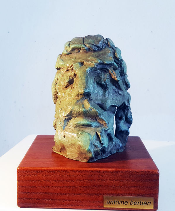 " LE CHRIST " - Masque 雕塑, 5.1x3.5 in