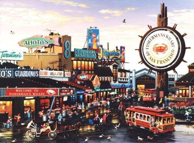 Painting titled "HONG KONG , NOTRE D…" by Alexander Chen, Original Artwork, Oil
