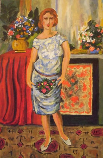 Peinture intitulée "After a painting by…" par Alan Embrée Osler, Œuvre d'art originale, Huile