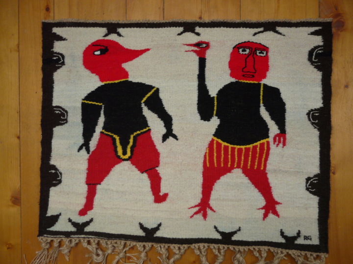 Textile Art titled "Family" by Rox, Original Artwork