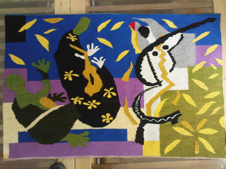 Textile Art titled "tapestry The Sorrow…" by Rox, Original Artwork