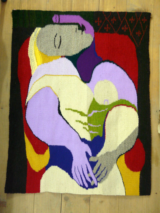 Textile Art titled "tapestry The dream" by Rox, Original Artwork