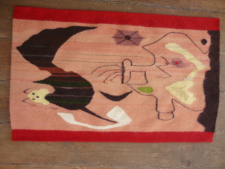 Textile Art titled "tapestry Nocturnal…" by Rox, Original Artwork