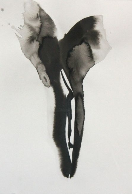 Dessin intitulée "1 corps 1 trait" par Yves Anane, Œuvre d'art originale