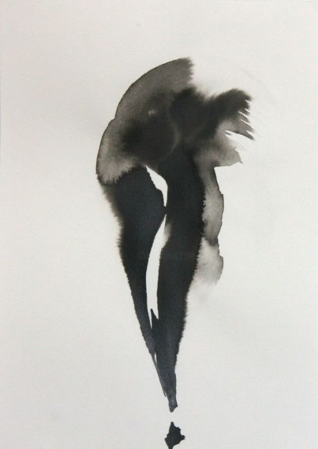 Dessin intitulée "1 corps 1 trait" par Yves Anane, Œuvre d'art originale