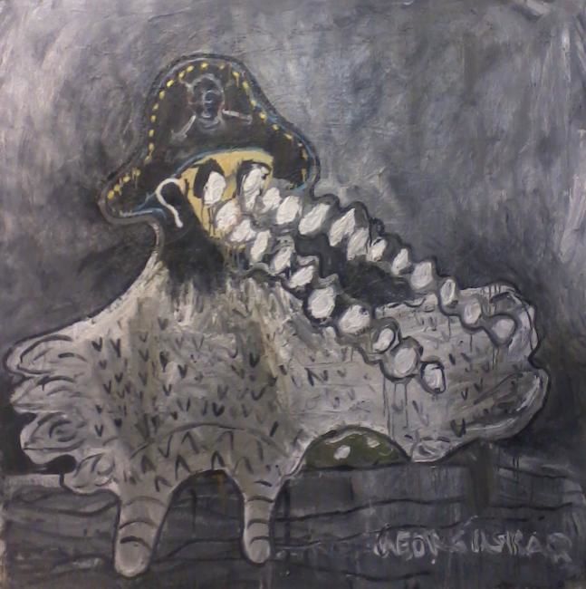 Painting titled "I wanna be a pirate!" by Georg Óskar, Original Artwork