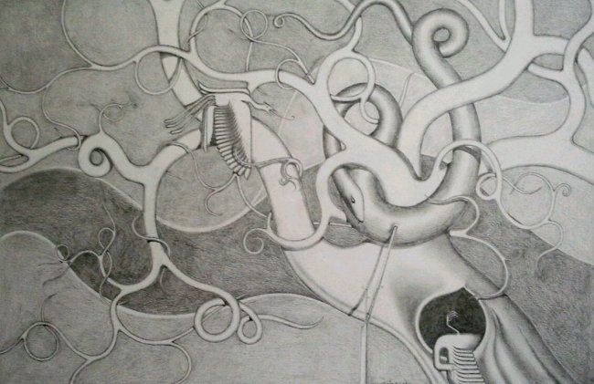 Drawing titled "The Failure" by Haptahendu, Original Artwork, Other