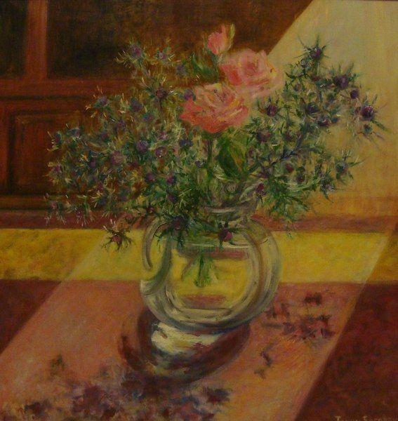 Painting titled "Колючки" by Tania Nikolich, Original Artwork, Oil