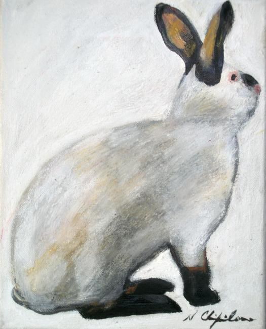 Peinture intitulée "Easter bunny" par Nathalia Chipilova, Œuvre d'art originale, Acrylique